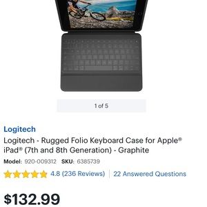 iPad Case (Logitech) Rugged Keyboard Case